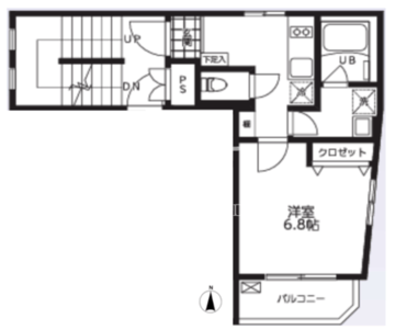 ビアンフェ入谷 202 間取り図