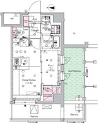 シーフォルム北千住 802 間取り図