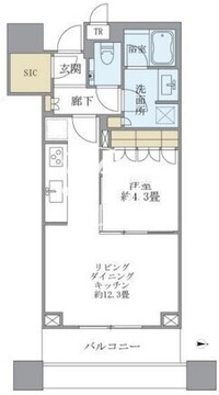 ブリリアタワーズ目黒 N-2711 間取り図