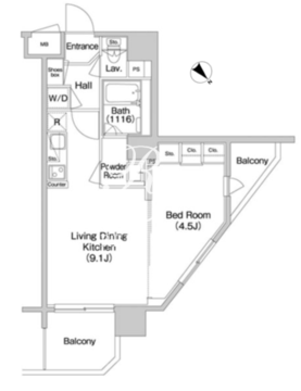 コンフォリア南砂町 612 間取り図