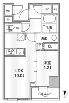 エスレジデンス住吉アクアハト 101 間取り図