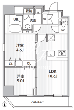 エスレジデンス住吉アクアハト 401 間取り図