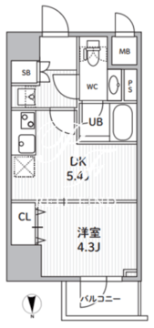 エスレジデンス住吉アクアハト 403 間取り図