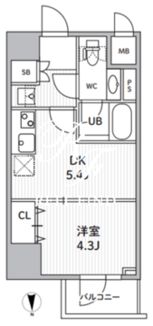 エスレジデンス住吉アクアハト 603 間取り図
