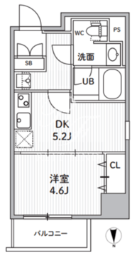エスレジデンス住吉アクアハト 204 間取り図