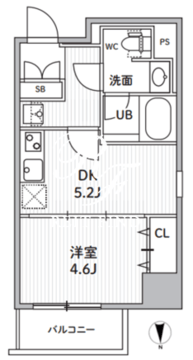エスレジデンス住吉アクアハト 504 間取り図