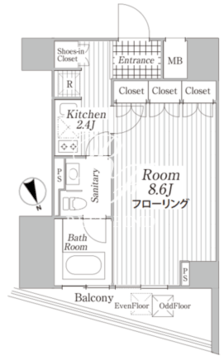 コートヒルズ広尾南 905 間取り図