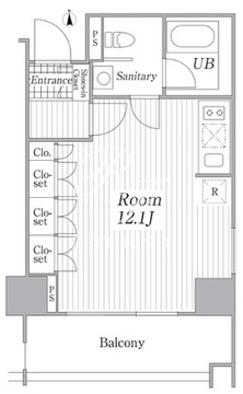 コートヒルズ広尾南 1303 間取り図