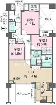ザ・パークハウス代々木大山レジデンス 516 間取り図