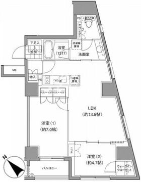 JP noie 小石川富坂 602 間取り図