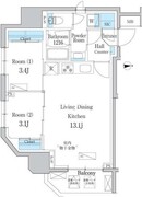 デュオフラッツ浅草田原町ネスト 201 間取り図