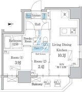 デュオフラッツ浅草田原町ネスト 502 間取り図