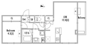 グランパセオ阿佐ヶ谷2 203 間取り図