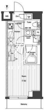 プレミアムキューブG北新宿 204 間取り図