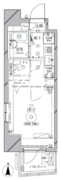 リクレイシア西麻布 1-401 間取り図