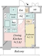 ドゥーエ銀座イースト3 104 間取り図