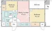ドゥーエ銀座イースト3 301 間取り図