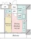 ドゥーエ銀座イースト3 310 間取り図