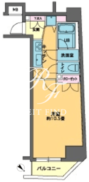 カスタリア東日本橋2 305 間取り図