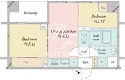 ドゥーエ銀座イースト3 602 間取り図