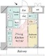 ドゥーエ銀座イースト3 907 間取り図