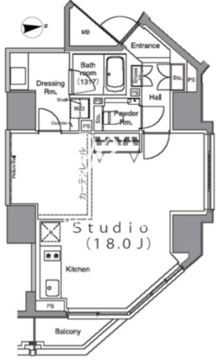 パークハビオ麻布台 201 間取り図