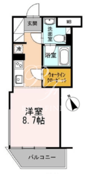 カスタリア目黒長者丸 401 間取り図