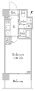ＢｌｕＲｏｃｋ豊洲 203 間取り図