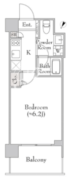 ＢｌｕＲｏｃｋ豊洲 203 間取り図