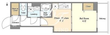 クラリティア入谷 208 間取り図
