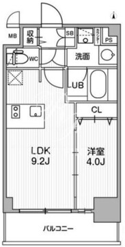 ディームス東陽町2 1015 間取り図