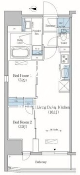 アーバネックス住吉 203 間取り図