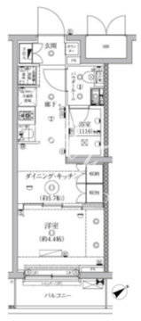 セジョリ鵜の木 407 間取り図
