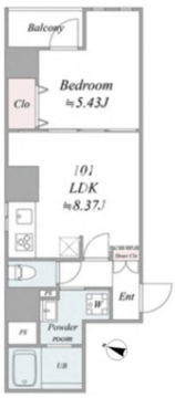 オークレスト板橋本町 101 間取り図