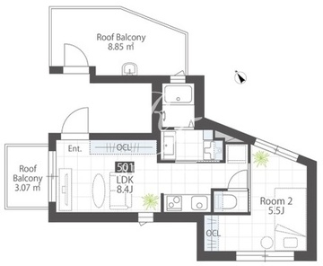 BIBLIO KITA-IKEBUKURO 501 間取り図