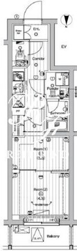 プレミアムキューブ中野新橋DEUX 402 間取り図