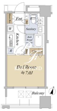 アクシルコート日本橋本町 1013 間取り図