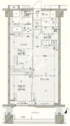 コスモリード西馬込 304 間取り図