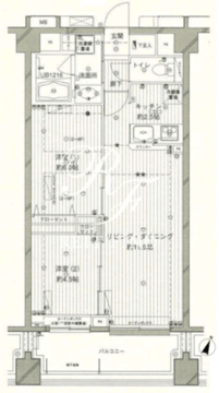 コスモリード西馬込 304 間取り図
