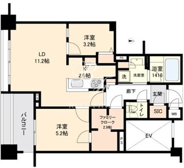 プロスペクト森下 202 間取り図