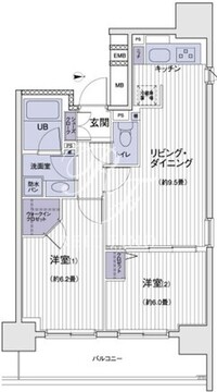 エスティメゾン大島 1114 間取り図