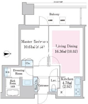 中野ステーションレジデンス 1412 間取り図