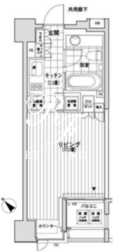 カスタリア銀座 303 間取り図