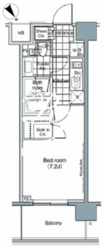 パークハビオ赤坂 702 間取り図