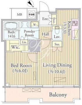 ザ・パークハウス西新宿タワー60 502 間取り図