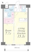 クレシェンテ月島 202 間取り図