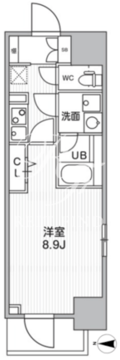 ザ・パームス熊野前 201 間取り図