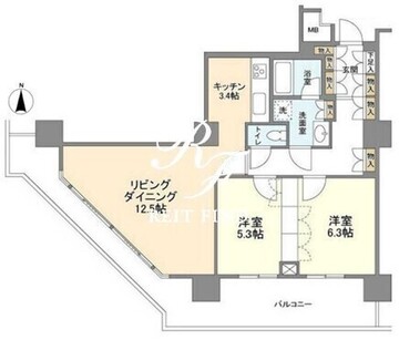 豊洲シエルタワー 1212 間取り図