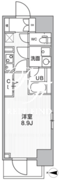 ザ・パームス熊野前 501 間取り図