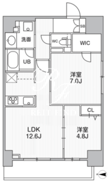 ザ・パームス熊野前 901 間取り図